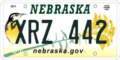 NE license plate XRZ442