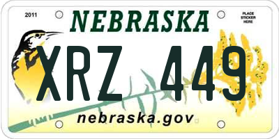 NE license plate XRZ449