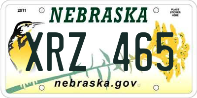 NE license plate XRZ465