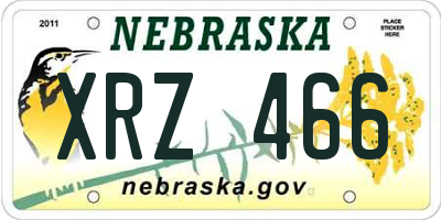NE license plate XRZ466