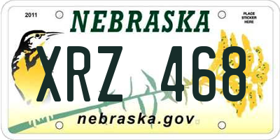 NE license plate XRZ468