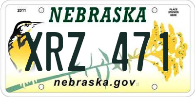 NE license plate XRZ471