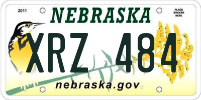 NE license plate XRZ484