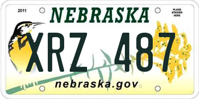NE license plate XRZ487