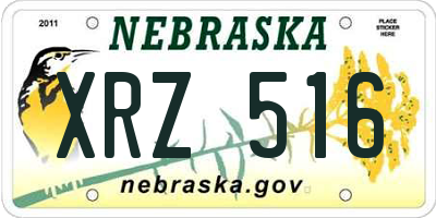 NE license plate XRZ516