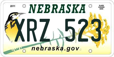 NE license plate XRZ523