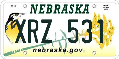 NE license plate XRZ531