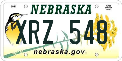 NE license plate XRZ548