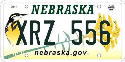 NE license plate XRZ556