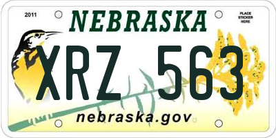 NE license plate XRZ563
