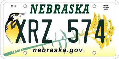 NE license plate XRZ574