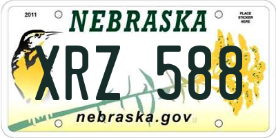 NE license plate XRZ588