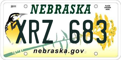 NE license plate XRZ683