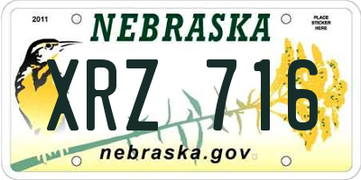 NE license plate XRZ716