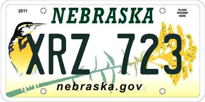 NE license plate XRZ723