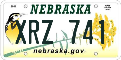 NE license plate XRZ741
