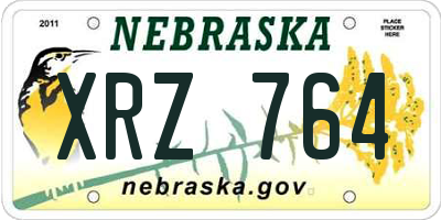 NE license plate XRZ764