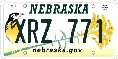 NE license plate XRZ771
