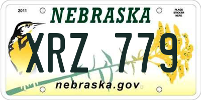 NE license plate XRZ779