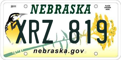 NE license plate XRZ819