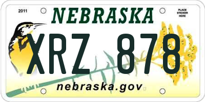NE license plate XRZ878