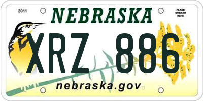 NE license plate XRZ886