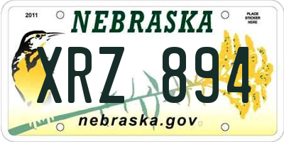 NE license plate XRZ894