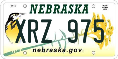 NE license plate XRZ975
