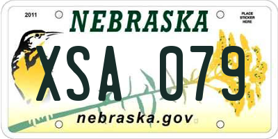 NE license plate XSA079