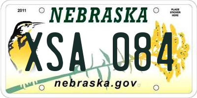 NE license plate XSA084