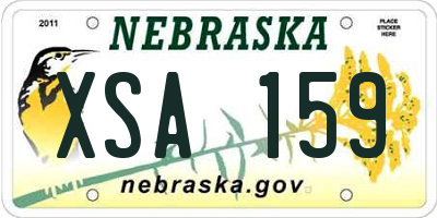 NE license plate XSA159