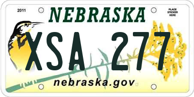 NE license plate XSA277