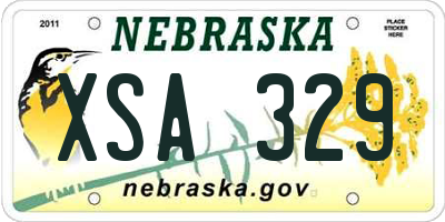 NE license plate XSA329