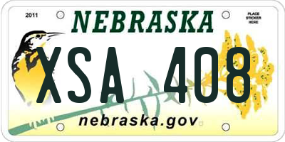 NE license plate XSA408