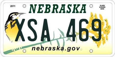 NE license plate XSA469
