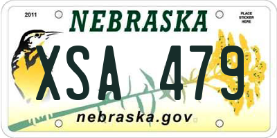 NE license plate XSA479