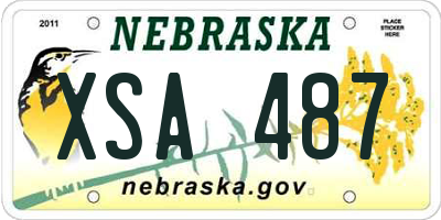 NE license plate XSA487