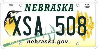 NE license plate XSA508