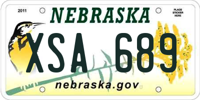 NE license plate XSA689