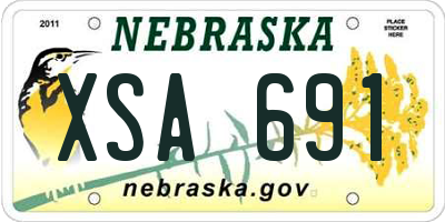 NE license plate XSA691