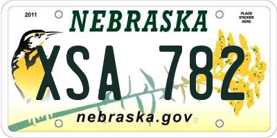 NE license plate XSA782
