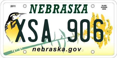 NE license plate XSA906