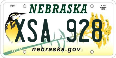 NE license plate XSA928