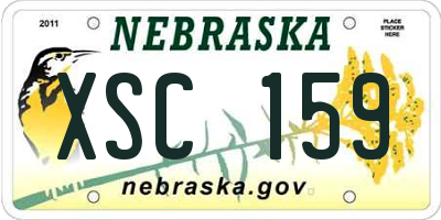 NE license plate XSC159