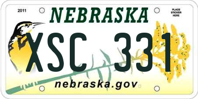 NE license plate XSC331