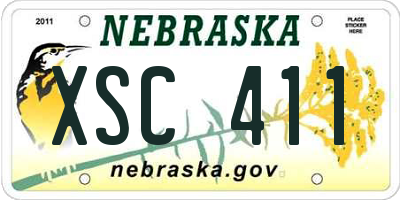 NE license plate XSC411