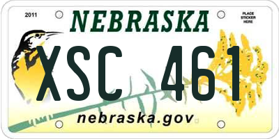 NE license plate XSC461