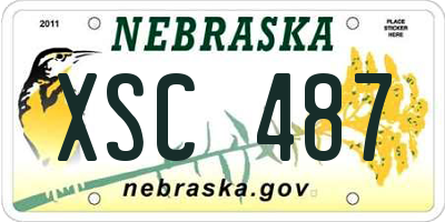 NE license plate XSC487
