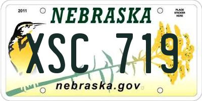 NE license plate XSC719