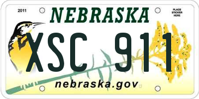 NE license plate XSC911